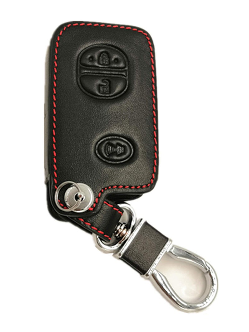 KAWIHEN Leather Key Fob Cover Replacement for Toyota Highlander Prius Prius C Prius V RAV4 HYQ14AAB HYQ12ACX HYQ14AEM - Image 1